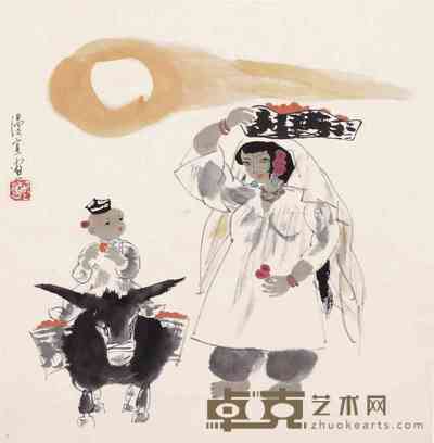 武漫宜 人物 镜心 34×33cm